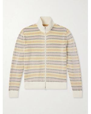 Aimé Leon Dore Cable-Knit Cotton Zip-Up Jumper - Natural
