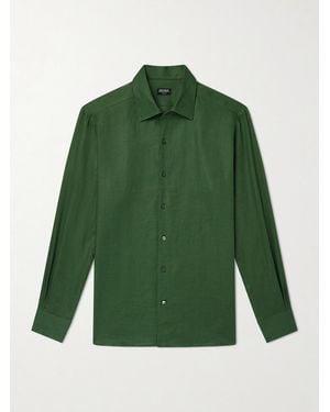 ZEGNA Oasi Linen Shirt - Green