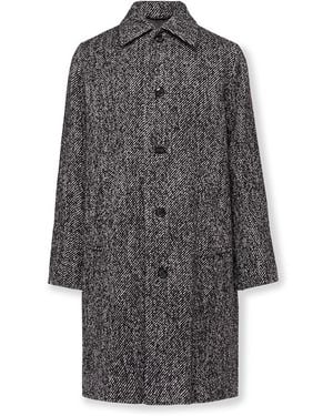 NN07 Franco 8439 Tweed Overcoat - Gray