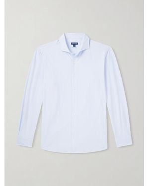 Peter Millar Excursionist Flex Slim-Fit Striped Cotton-Blend Shirt - Bianco