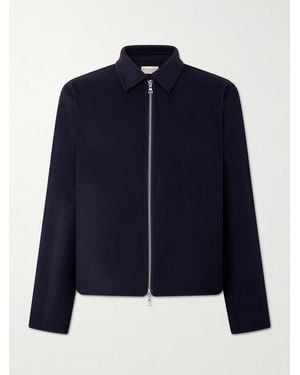 Officine Generale Mazir Wool Bomber Jacket - Blue