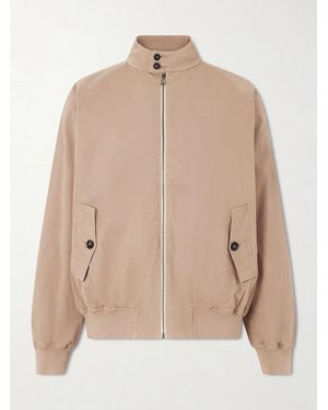 Massimo Alba Cotton-blend Twill Bomber Jacket - Natural