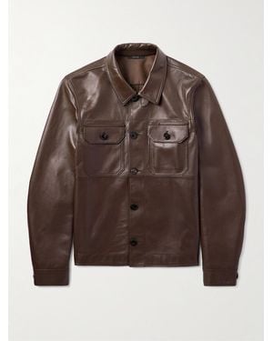 Tom Ford Leather Jacket - Brown