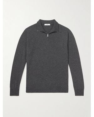 MR P. James Cashmere Half-zip Jumper - Grey