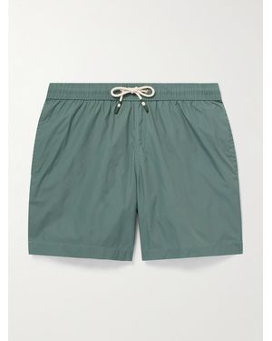 Hartford Straight-Leg Mid-Length Swim Shorts - Green