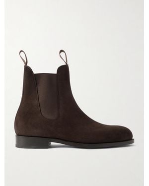 J.M. Weston Suede Chelsea Boots - Marrone