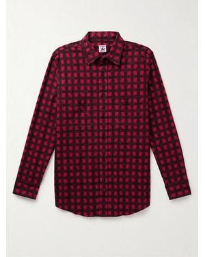 Randy's Garments Checked Brushed-Cotton Shirt - Red