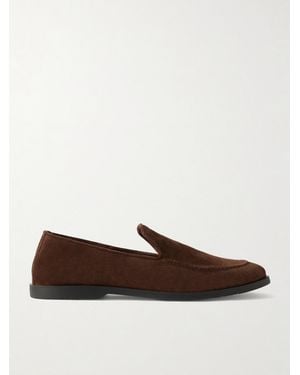 George Cleverley Cornwall Suede Loafers - Brown