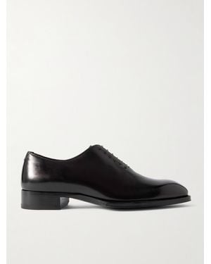 Tom Ford Elkan Leather Oxford Shoes - Black