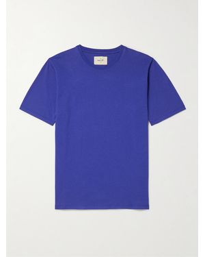 Folk Garment-Dyed Cotton-Jersey T-Shirt - Blue