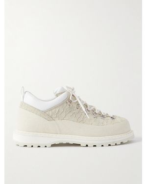 Diemme Roccia Basso Rubber-trimmed Cracked-suede Hiking Boots - White