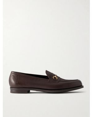 Edward Green Putney Horsebit-Embellished Full-Grain Leather Loafers - White