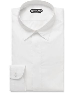 Tom Ford Cotton-Poplin Shirt - White