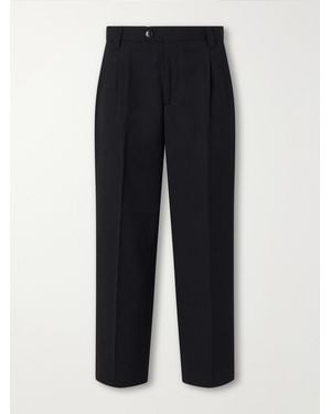 mfpen Service Straight-Leg Cotton-Blend Hopsack Pants - Blue