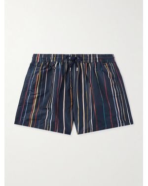 Paul Smith Shorts Da Mare Medi A Gamba Dritta - Blu