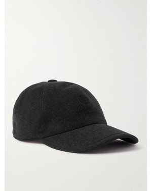 Loro Piana Logo-Embroidered Storm System Cashmere-Felt Baseball Cap - Black