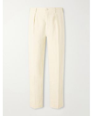 Drake's Games Linen Straight-leg Trousers - Natural