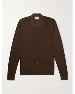 Officine Generale Cardigan Slim-Fit - Marrone
