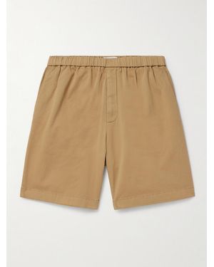 Boglioli Straight-Leg Cotton-Blend Twill Bermuda Shorts - Natural