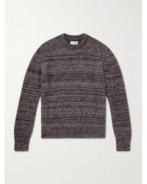 Oliver Spencer Burley schmal geschnittener Strickpullover in Space-Dye-Optik - Grau
