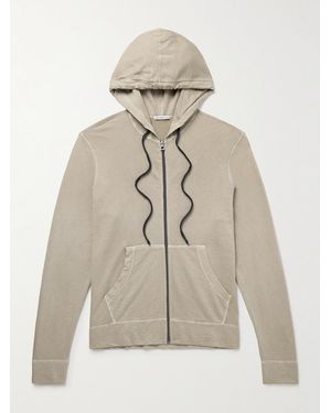 James Perse Cotton-Jersey Zip-Up Hoodie - Natural