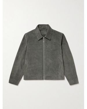 MR P. Suede Coach Jacket - Grey