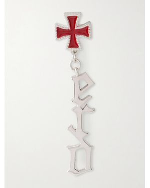 Enfants Riches Deprimes Ohrring aus Silber mit Emaille - Weiß