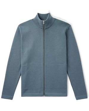 S.N.S. Herning Naval Slim-Fit Wool Zip-Up Cardigan - Blue