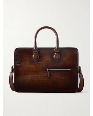 Berluti Un Jour Mini Venezia Leather Briefcase - Braun