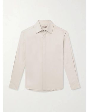 Herno Silk And Cashmere-Blend Shirt - White