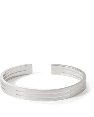 Le Gramme 19g Punched Ribbon Recycled Sterling Silver Cuff - White
