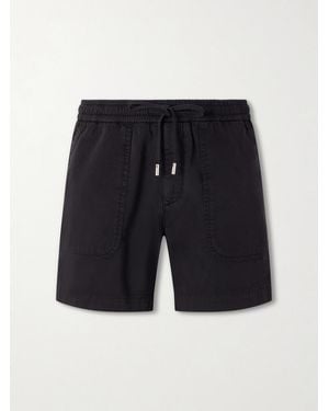 MR P. Straight-Leg Cotton Drawstring Shorts - Blue