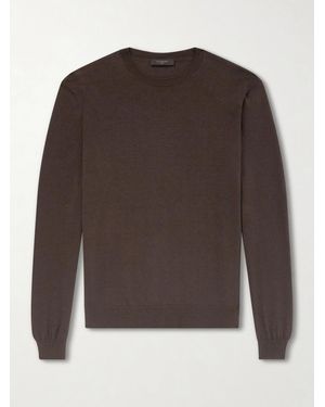 Slowear Cotton And Silk-Blend Jumper - Brown