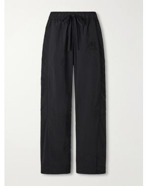 NAHMIAS Logo-appliquéd Straight-leg Shell Joggers - Black