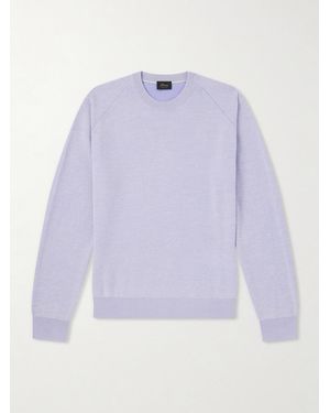 Brioni Cashmere And Wool-Blend Sweater - Purple