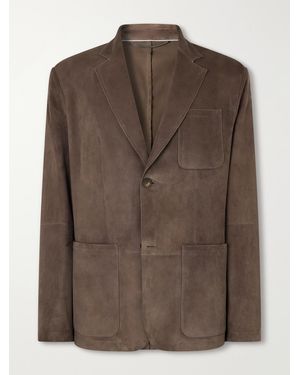 Canali Suede Blazer - Brown