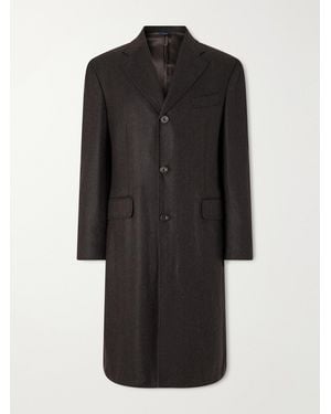 Thom Sweeney Herringbone Wool Coat - Black