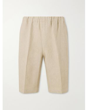 Piacenza 1733 Straight-Leg Linen Bermuda Shorts - Natural