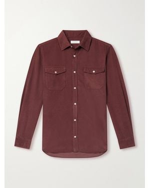 Boglioli Cotton-Corduroy Shirt - Red