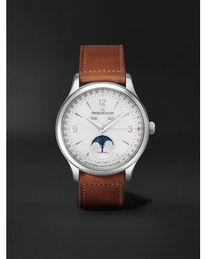 Jaeger-lecoultre Master Control Calendar Automatic 40Mm Stainless Steel And Leather Watch, Ref No. 4148420 - Black