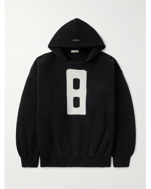 Fear Of God Intarsia-Knit Virgin Wool-Blend Bouclé Hoodie - Black