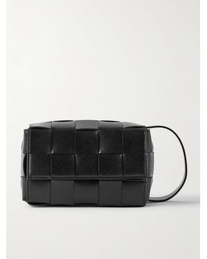 Bottega Veneta Intrecciato Leather Wash Bag - Black