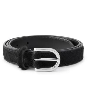 Morjas 2.5Cm Pony Hair Belt - Black