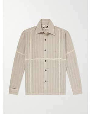 Kartik Research Rabari Embroidered Linen Shirt - Natural