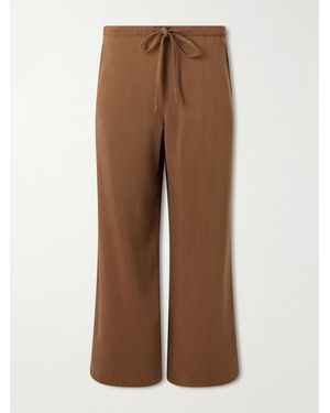 Second Layer Team Straight-Leg Lyocell-Twill Drawstring Pants - Brown