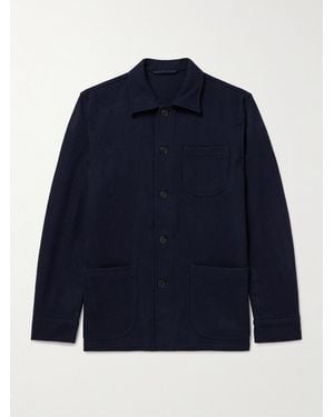 Sid Mashburn Melton Wool Chore Jacket - Blue