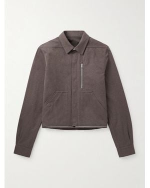 Rick Owens Headon Hemdjacke aus Baumwoll-Canvas - Braun