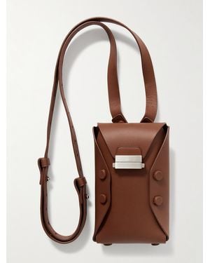 Bonastre Folder Leather Phone Pouch - Brown