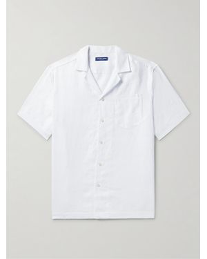 Frescobol Carioca Angelo Camp-Collar Linen Shirt - White