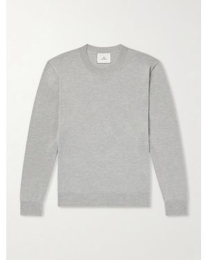 The Elder Statesman Libeccio Wool, Silk And Linen-Blend Jumper - Grey